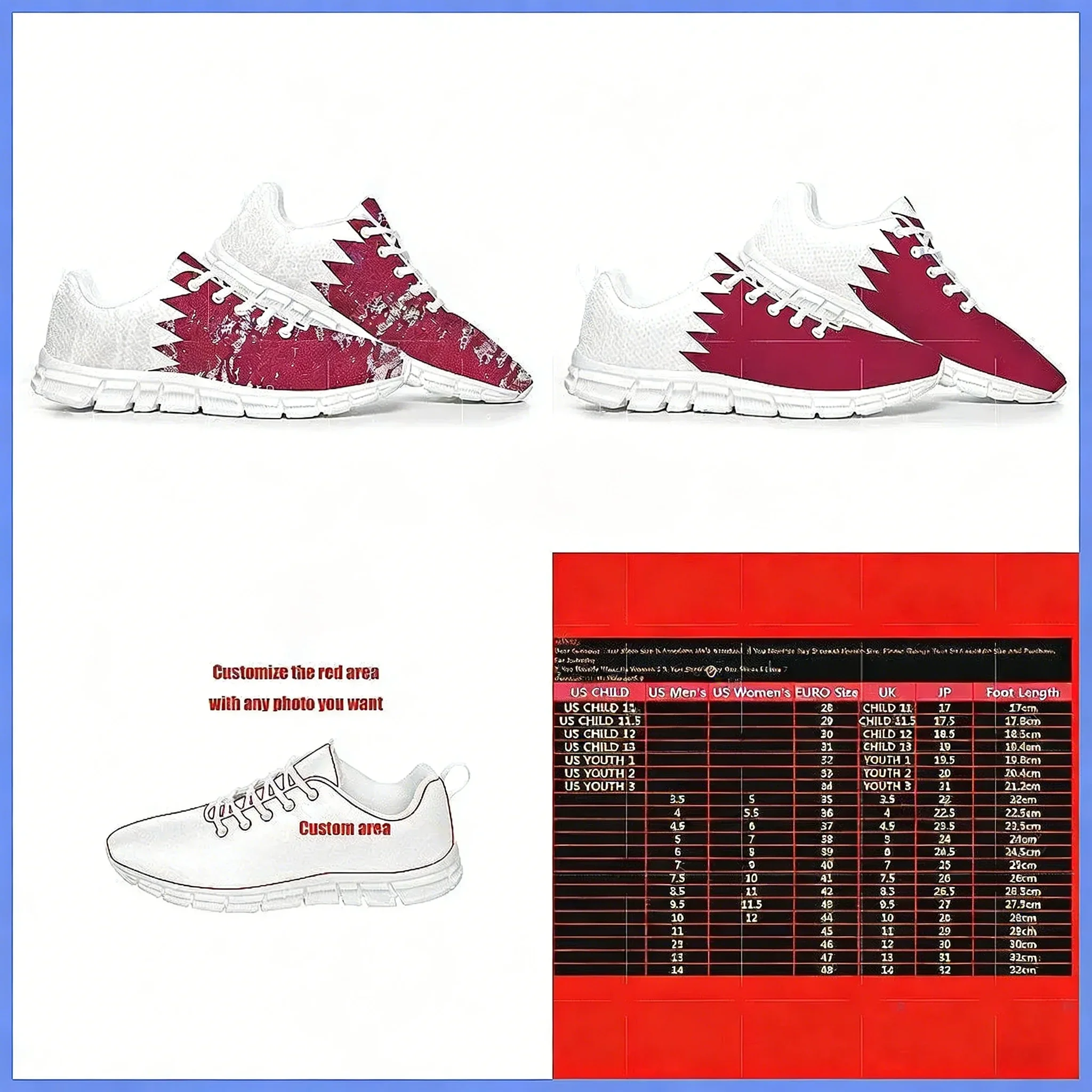 Men Shoes Qatar - Qatar Flag Sports Shoes, Custom Sneakers