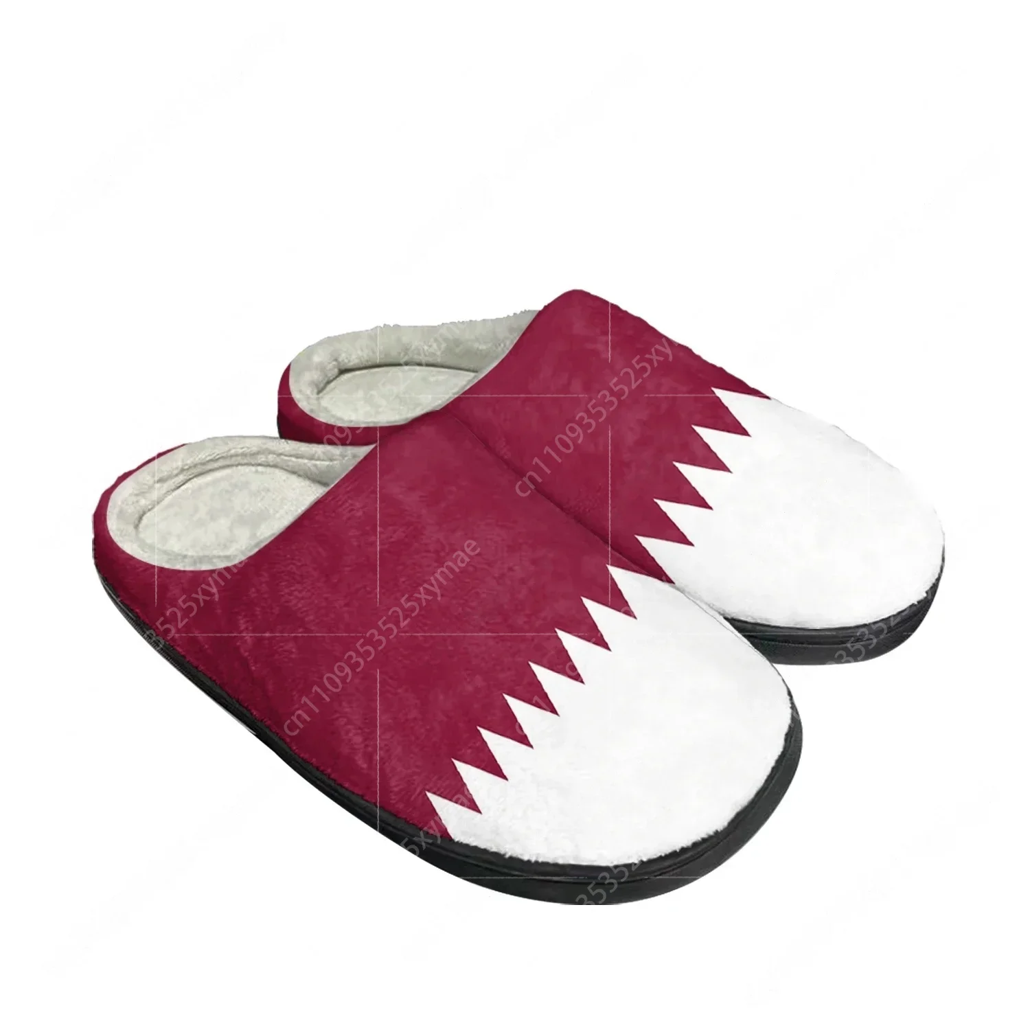 Men Shoes Qatar - Qatar Flag Home Cotton Custom Slippers