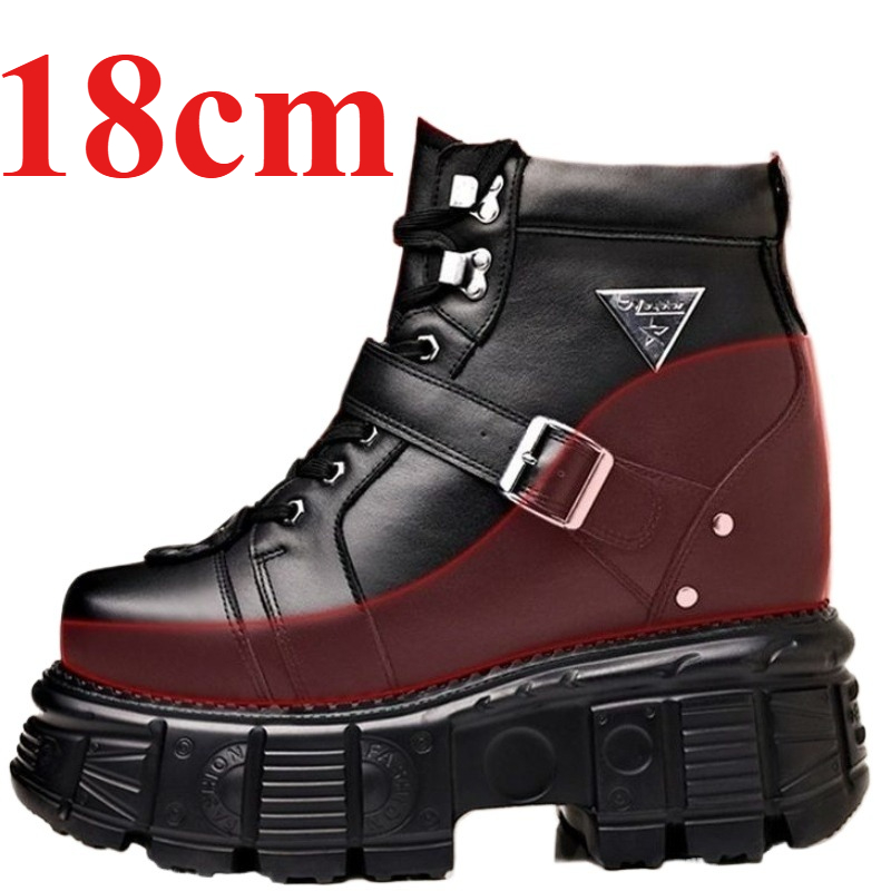 Men Shoes Type - Genuine Leather Motorcycle Boots Shoes for
