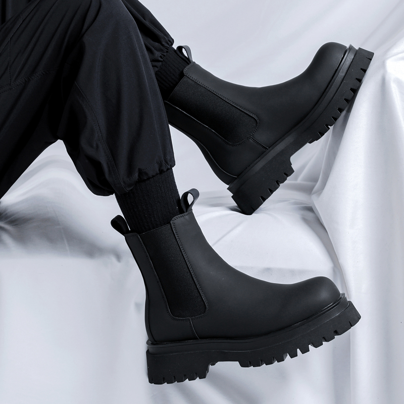 Men Shoes Type - 2026 Platform Black High Top Boots