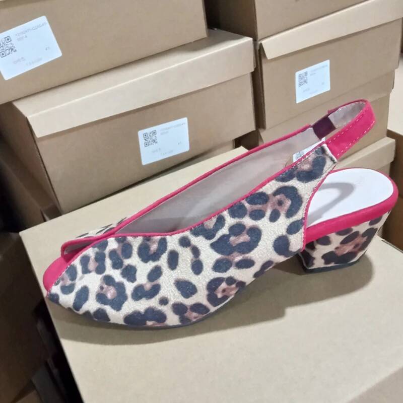 Leopard Print Peep Toe Slingba - đánh giá và giá Men'S Shoes With Toes