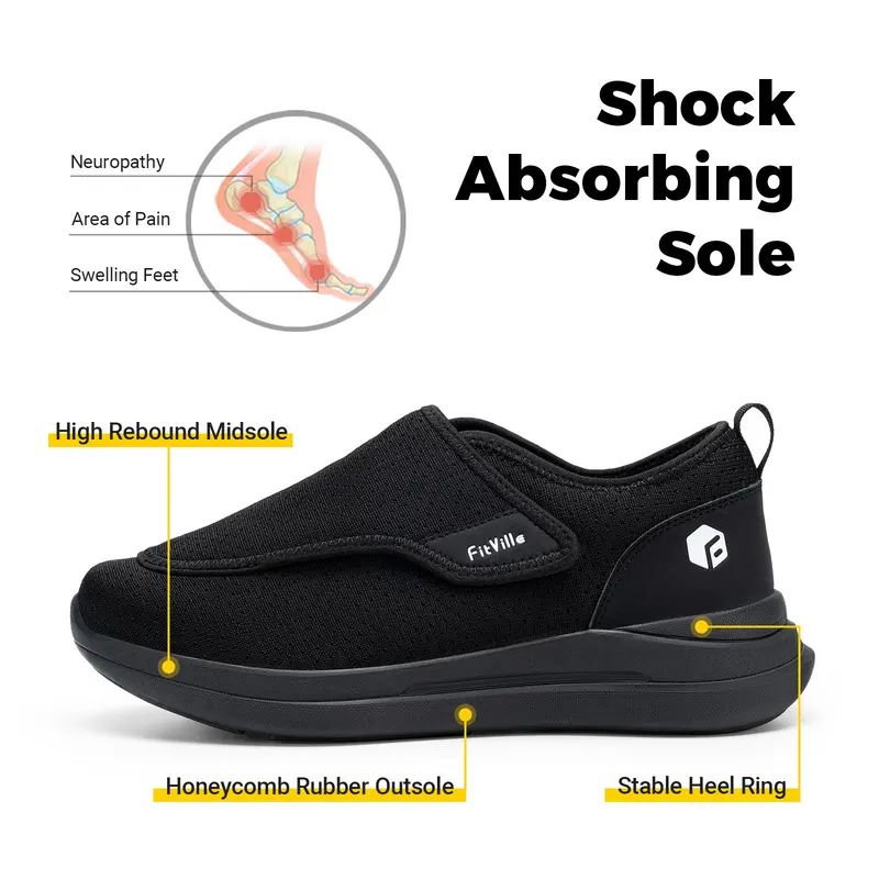 Giày cho người cao tuổi FitVil - đánh giá và giá Men'S Shoes Diabetic