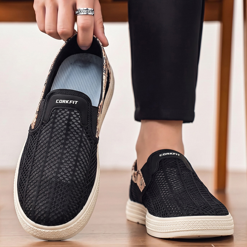Summer men's perforated mesh s - đánh giá và giá Men'S Shoes With Toes