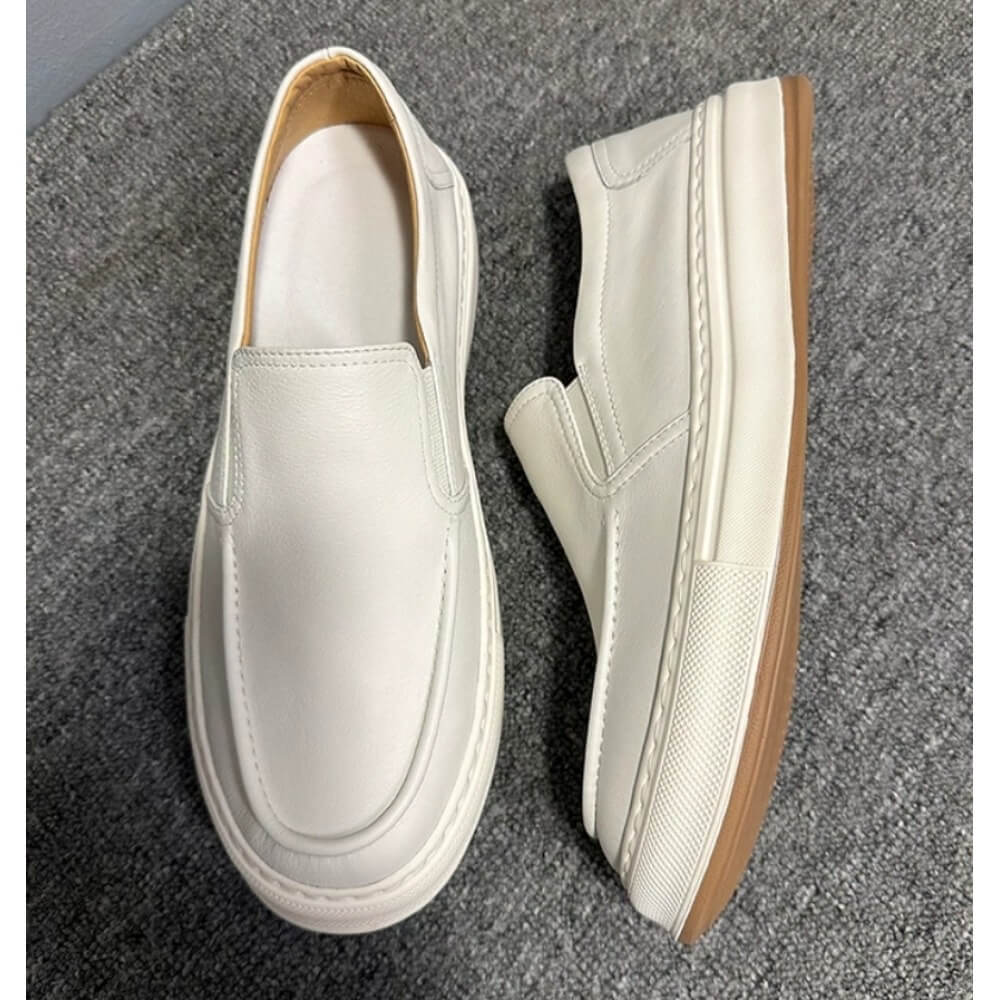 Luxury White Leather Casual Lo - đánh giá và giá Men'S Shoes Smart