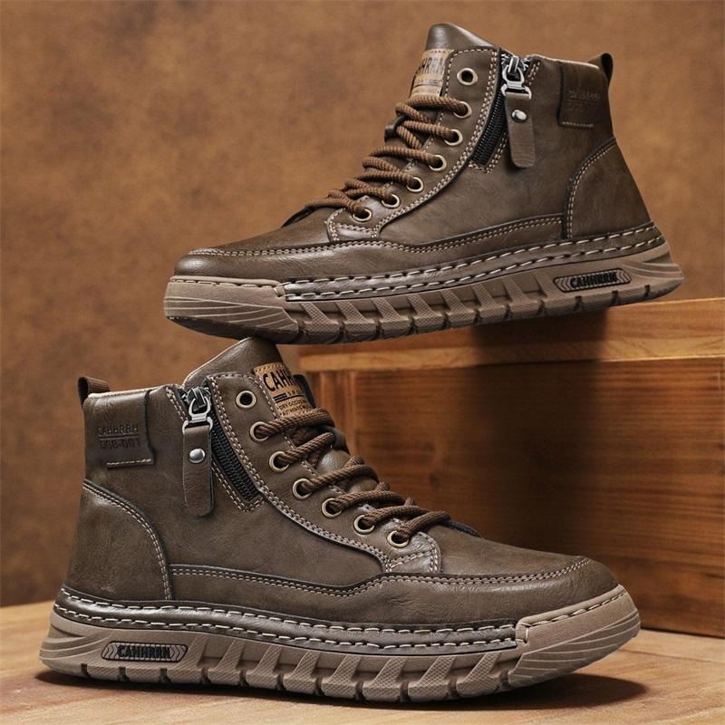 Men Leather High Top Ankle Boo - đánh giá và giá Men Shoes Type