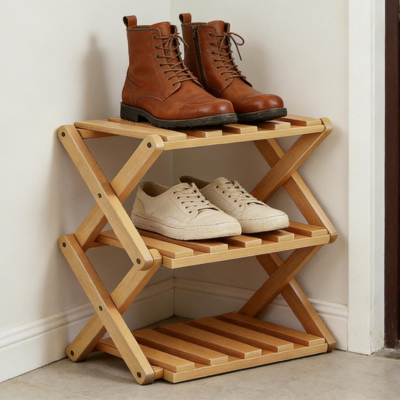 Wooden Shoe Racks 3-Tier Expan - đánh giá và giá Men Shoes Rack