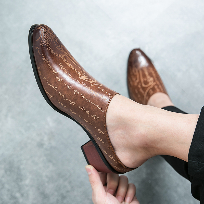 Men Brown Leather Mules Slippe - đánh giá và giá Men'S Shoes With Toes