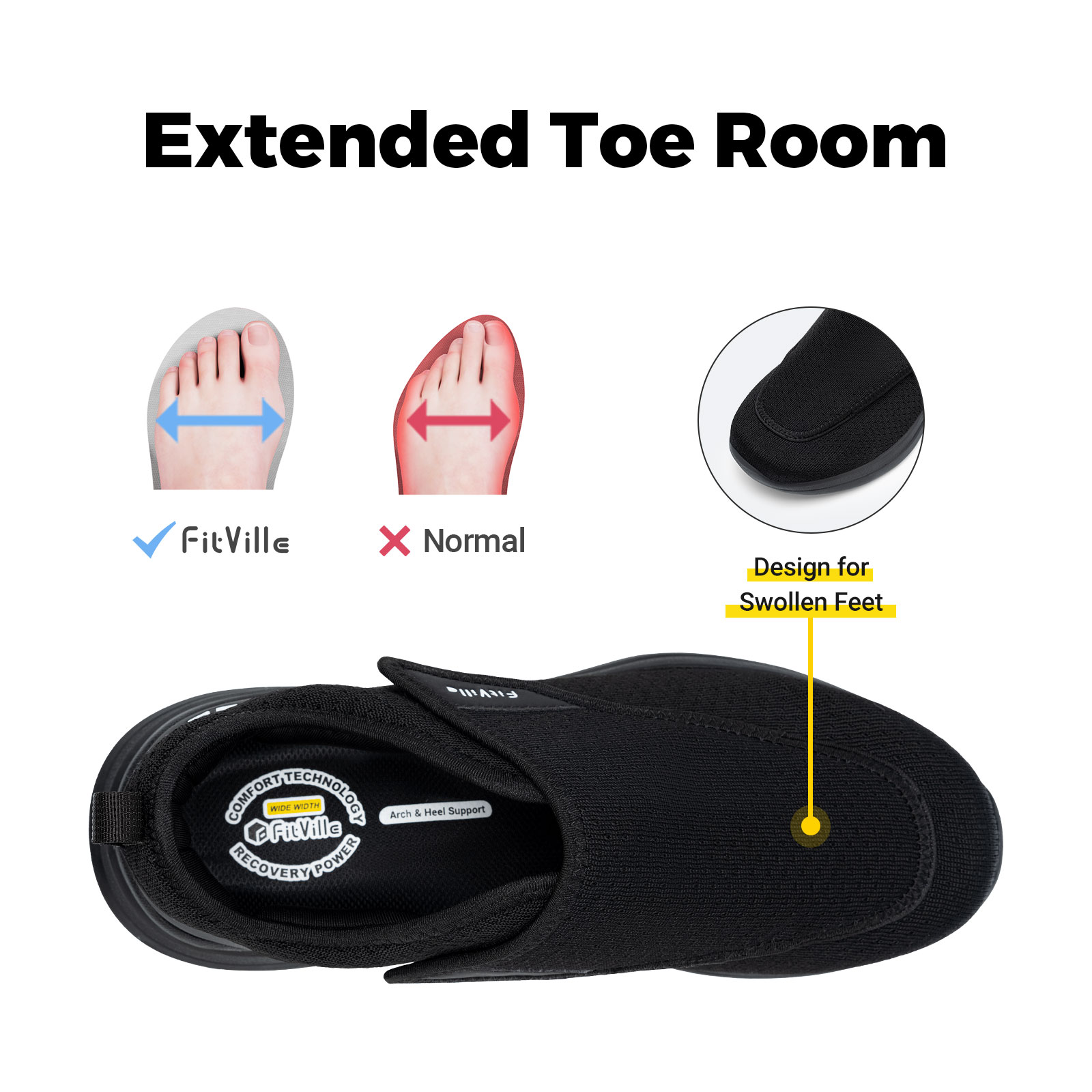 FitVille Extra Wide Men's Diab - đánh giá và giá Men'S Shoes Diabetic